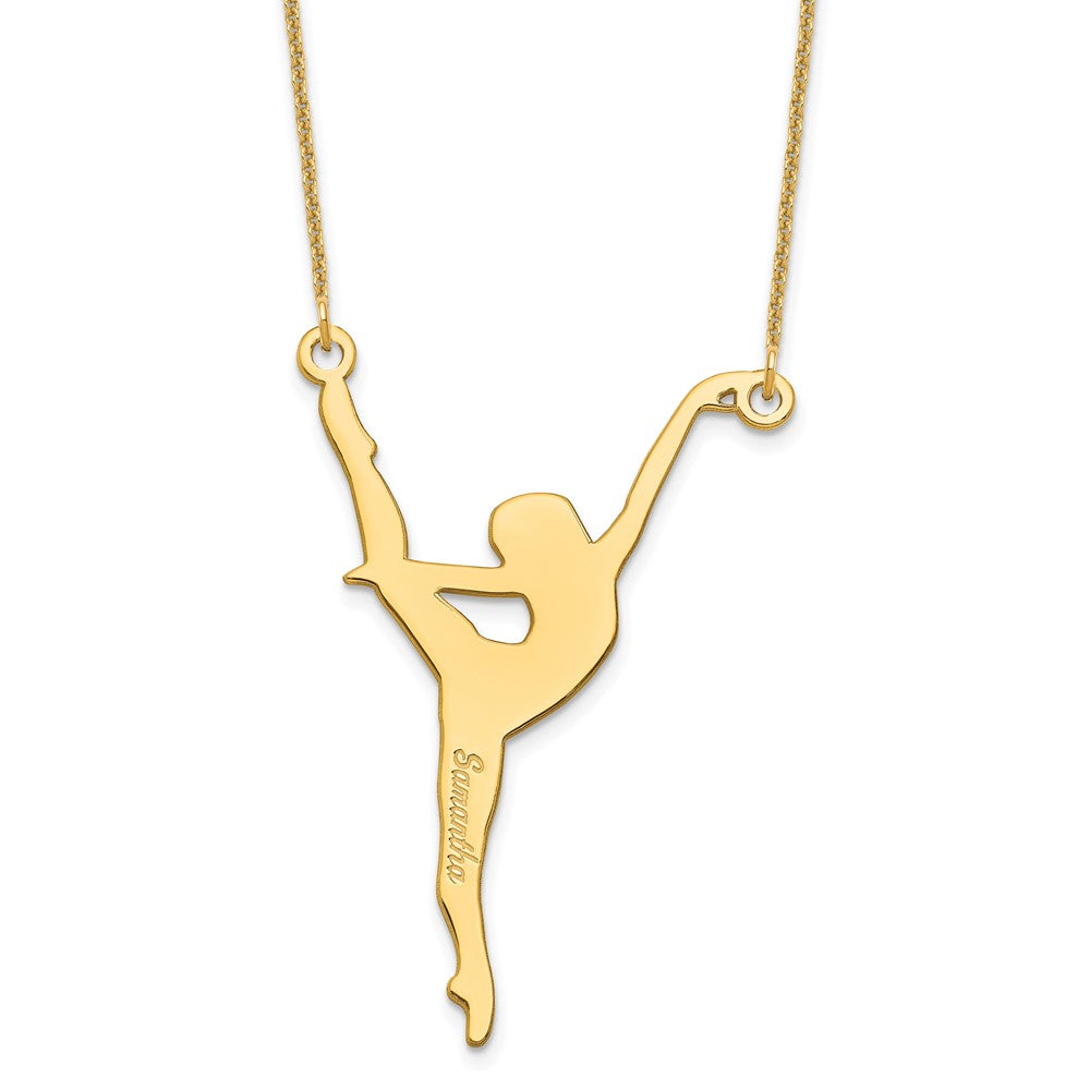 14K Gelbgold Personalisiert Dancer Halskette