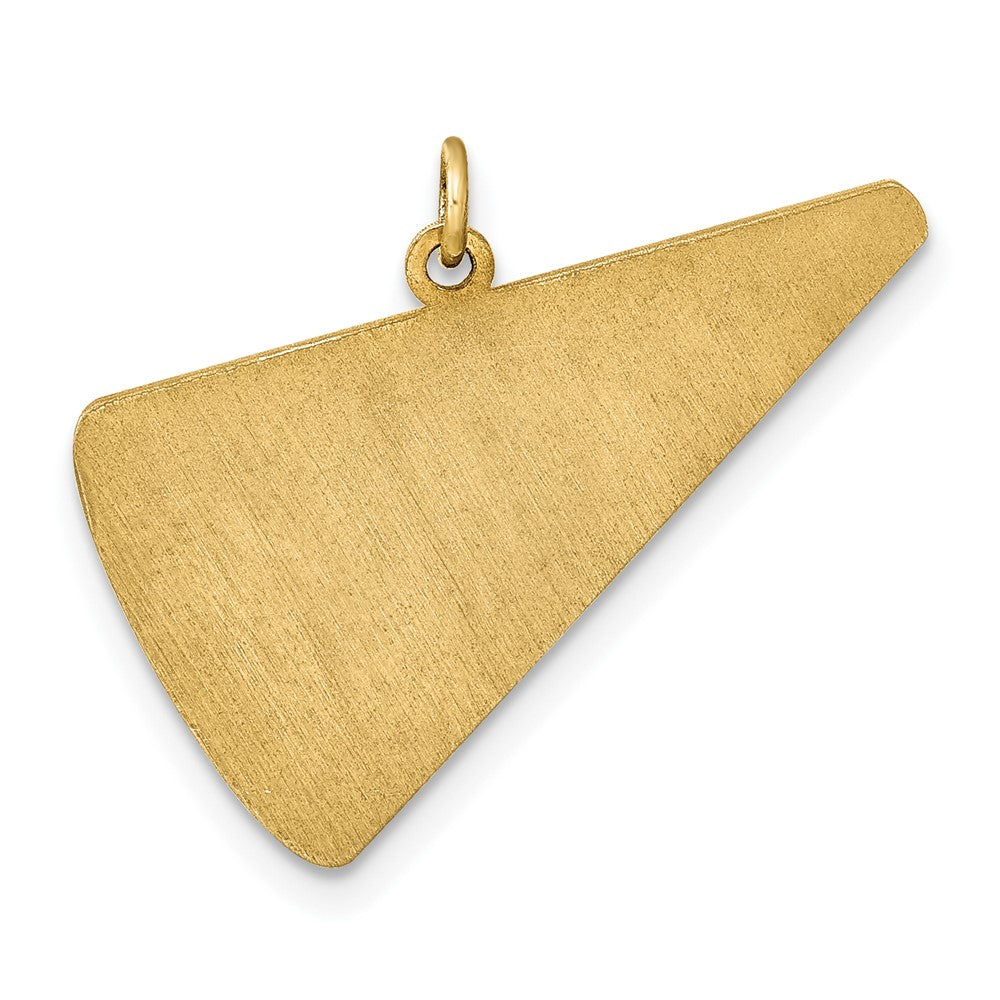 14K Gelbgold Personalisiert Megaphone Anhänger