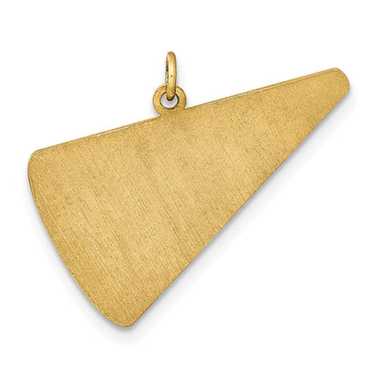 14K Gelbgold Personalisiert Megaphone Anhänger