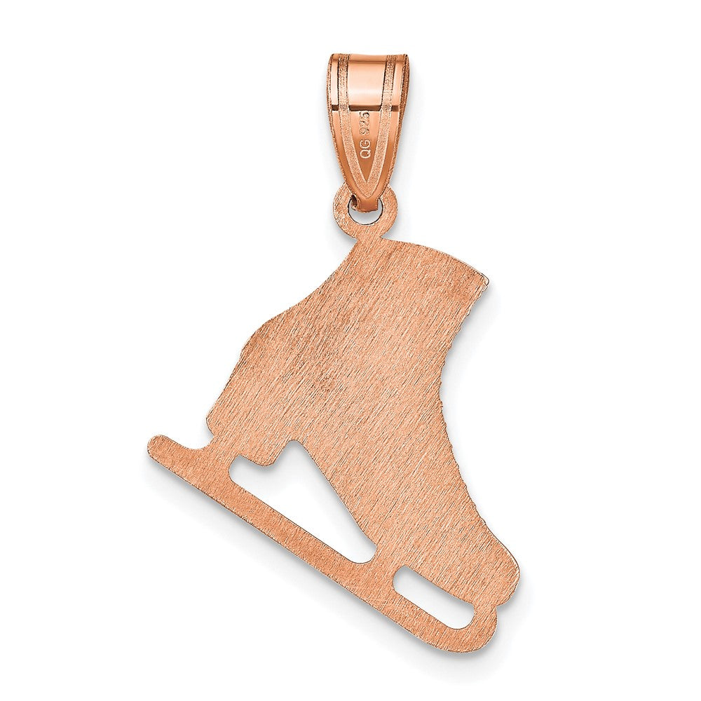 Roségoldbeschichtet Sterlingsilber /rose Personalisiert Eis Skate Anhänger