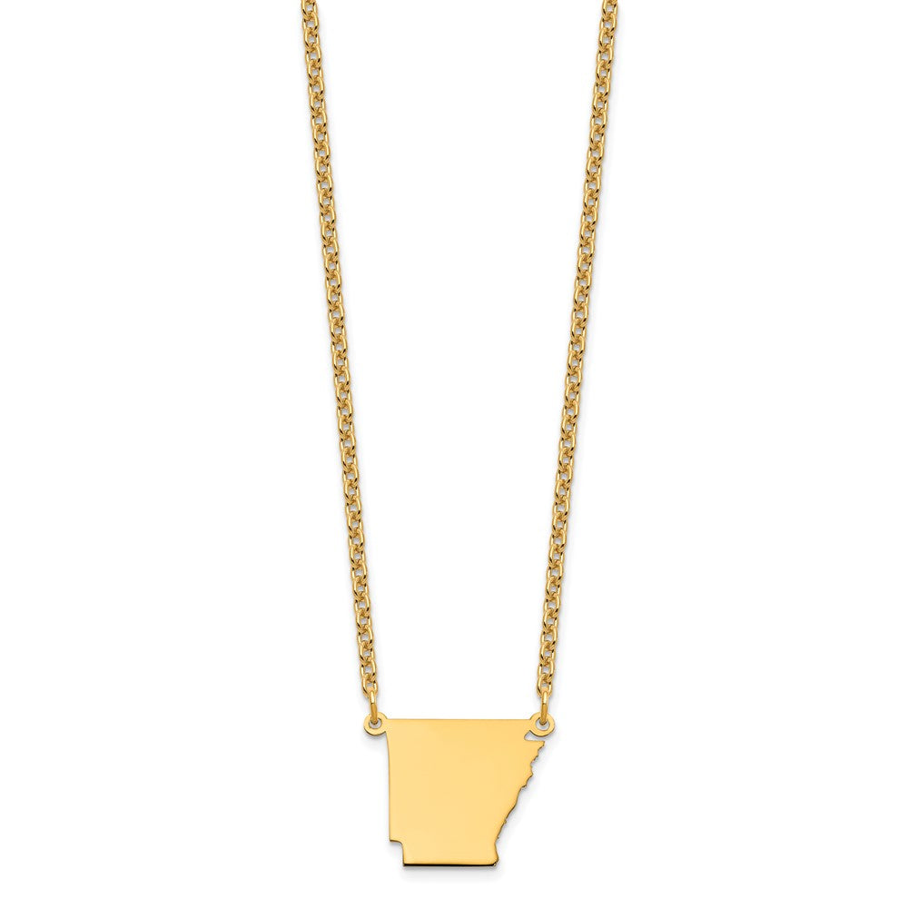 Vergoldet Sterlingsilber /gold Arkansas State Halskette