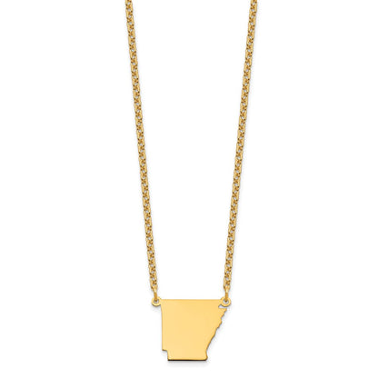 Vergoldet Sterlingsilber /gold Arkansas State Halskette