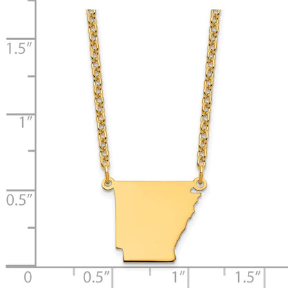 Vergoldet Sterlingsilber /gold Arkansas State Halskette
