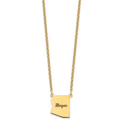 Vergoldet Sterlingsilber /gold Arizona State Halskette