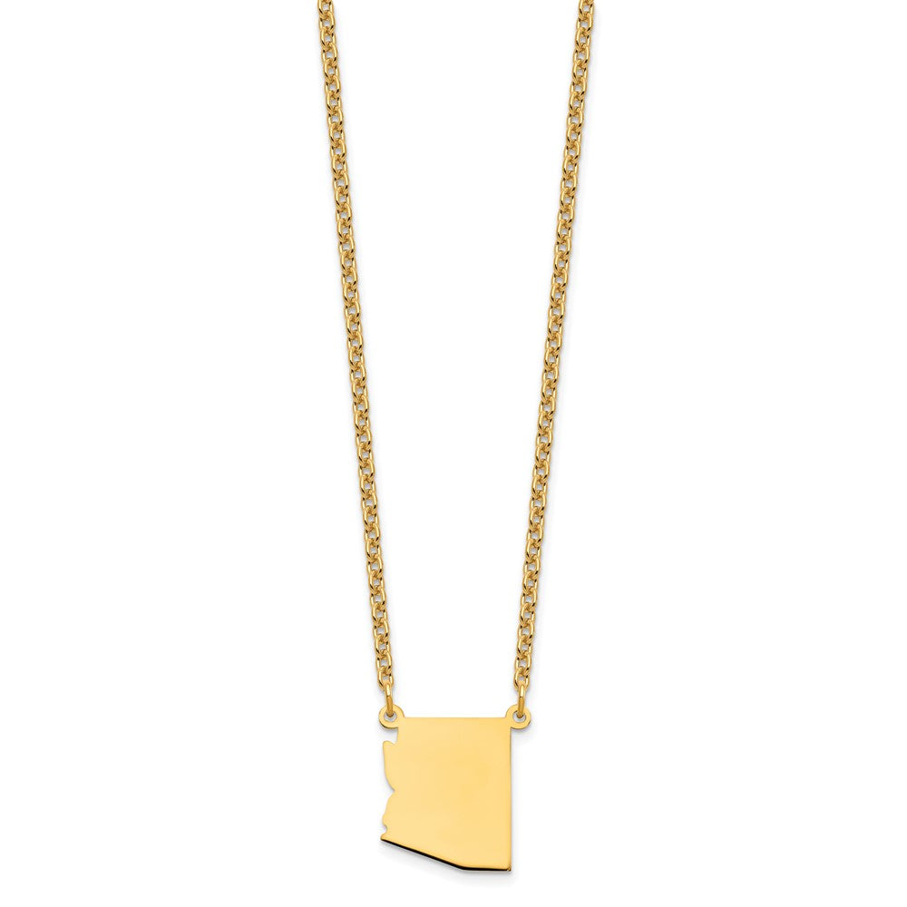 Vergoldet Sterlingsilber /gold Arizona State Halskette