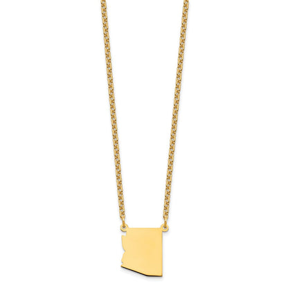 Vergoldet Sterlingsilber /gold Arizona State Halskette