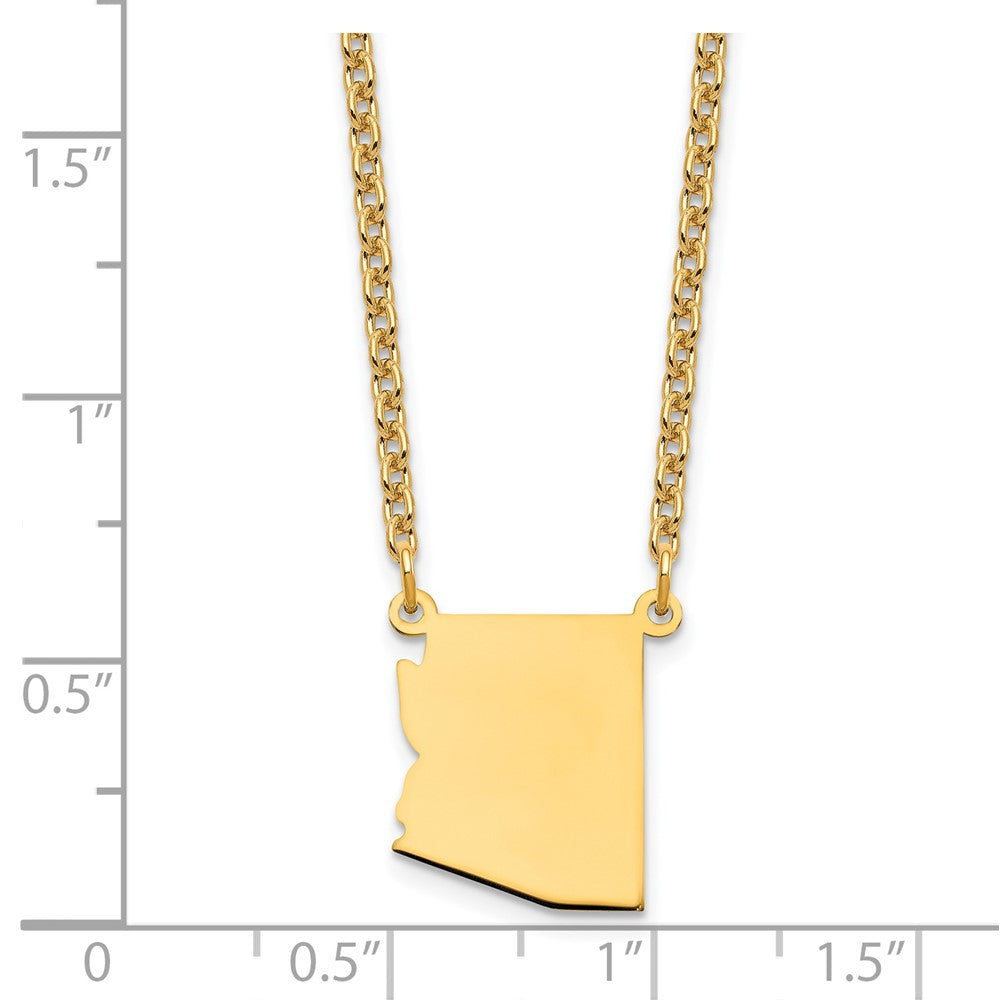 Vergoldet Sterlingsilber /gold Arizona State Halskette