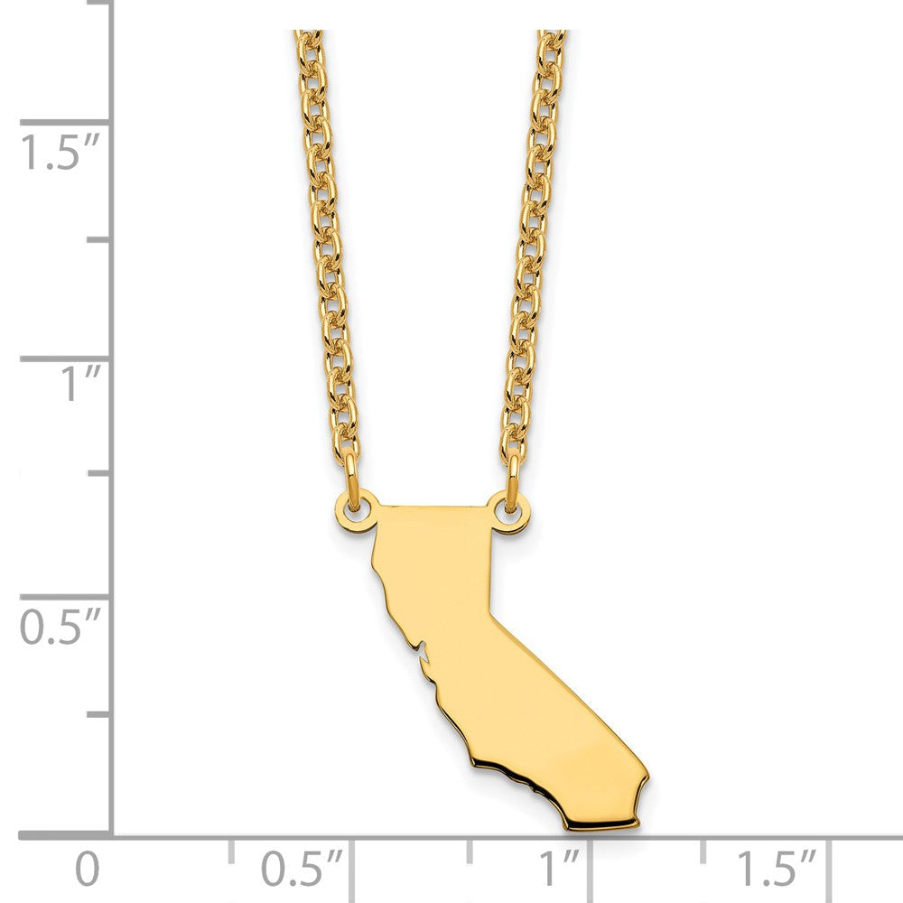 Vergoldet Sterlingsilber /gold California State Halskette