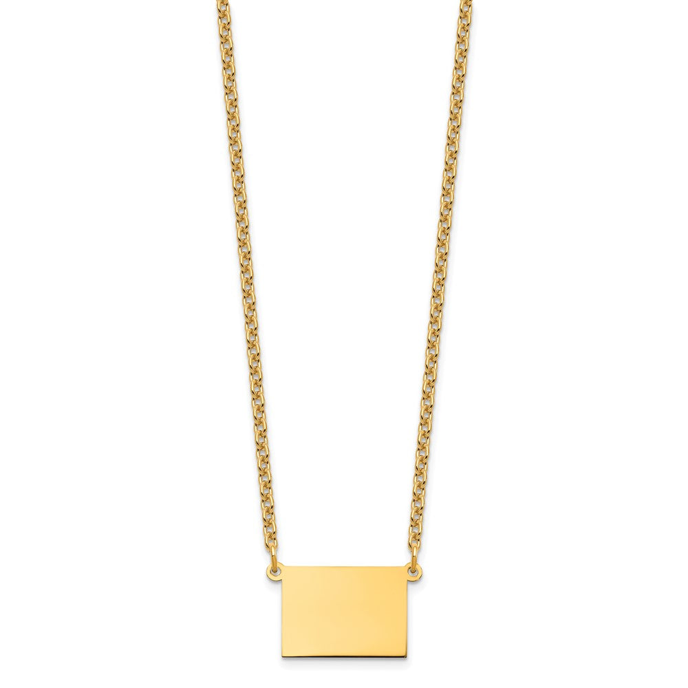 Vergoldet Sterlingsilber /gold Colorado State Halskette