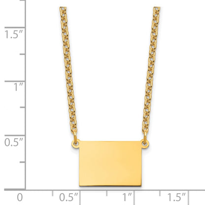 Vergoldet Sterlingsilber /gold Colorado State Halskette