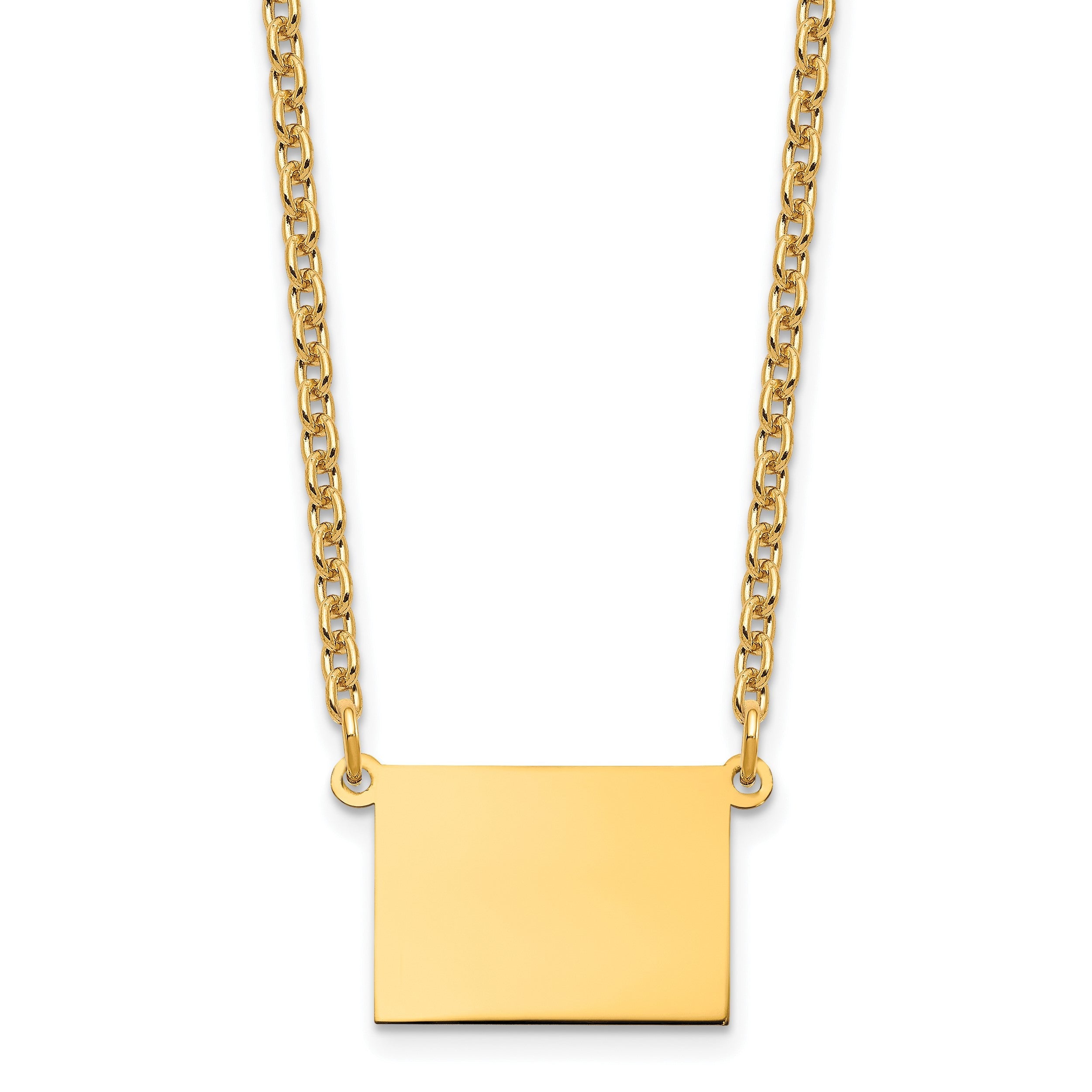 Vergoldet Sterlingsilber /gold Colorado State Halskette