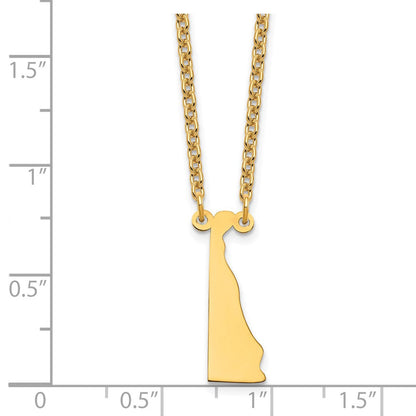 Vergoldet Sterlingsilber /gold Delaware State Halskette