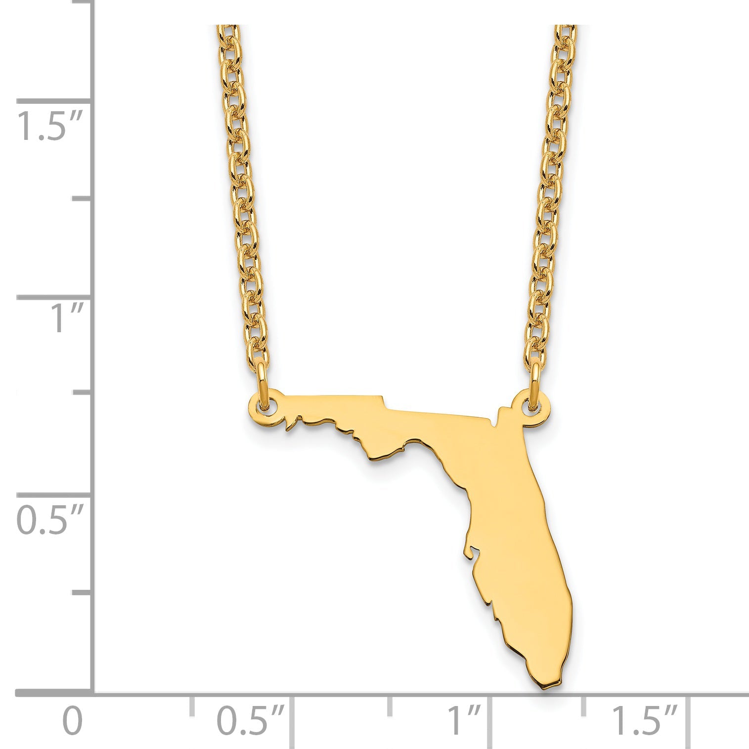 Vergoldet Sterlingsilber /gold Florida State Halskette