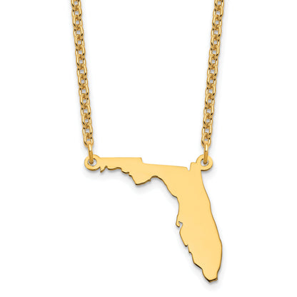 Vergoldet Sterlingsilber /gold Florida State Halskette