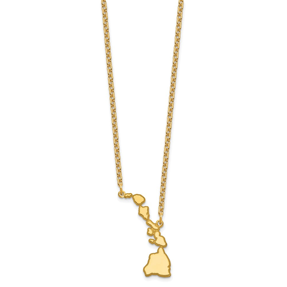 Vergoldet Sterlingsilber /gold Hawaii State Halskette