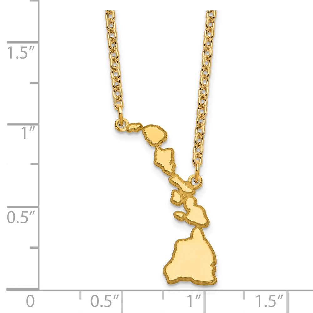 Vergoldet Sterlingsilber /gold Hawaii State Halskette
