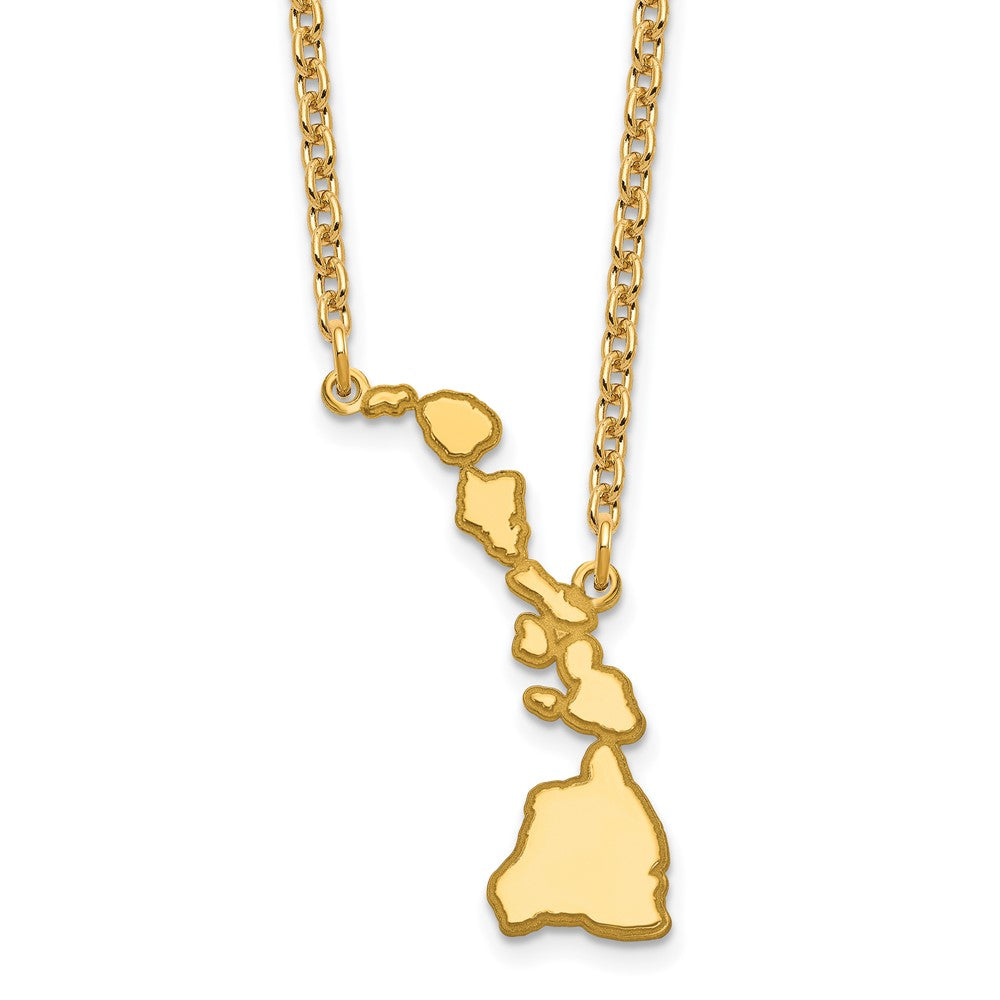 Vergoldet Sterlingsilber /gold Hawaii State Halskette