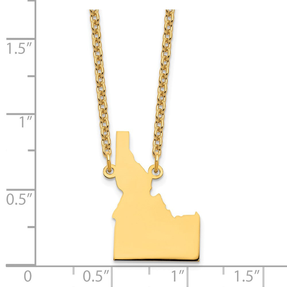 Vergoldet Sterlingsilber /gold Idaho State Halskette