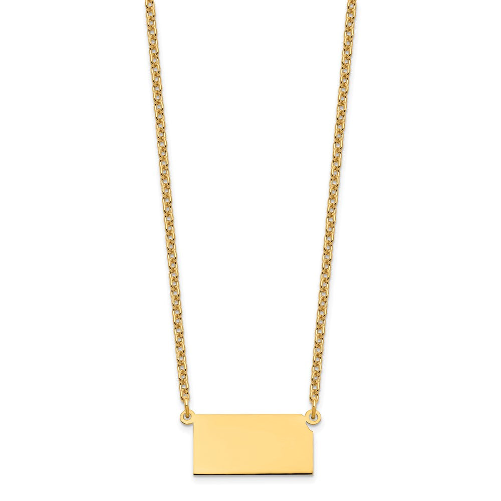 Vergoldet Sterlingsilber /gold Kansas State Halskette