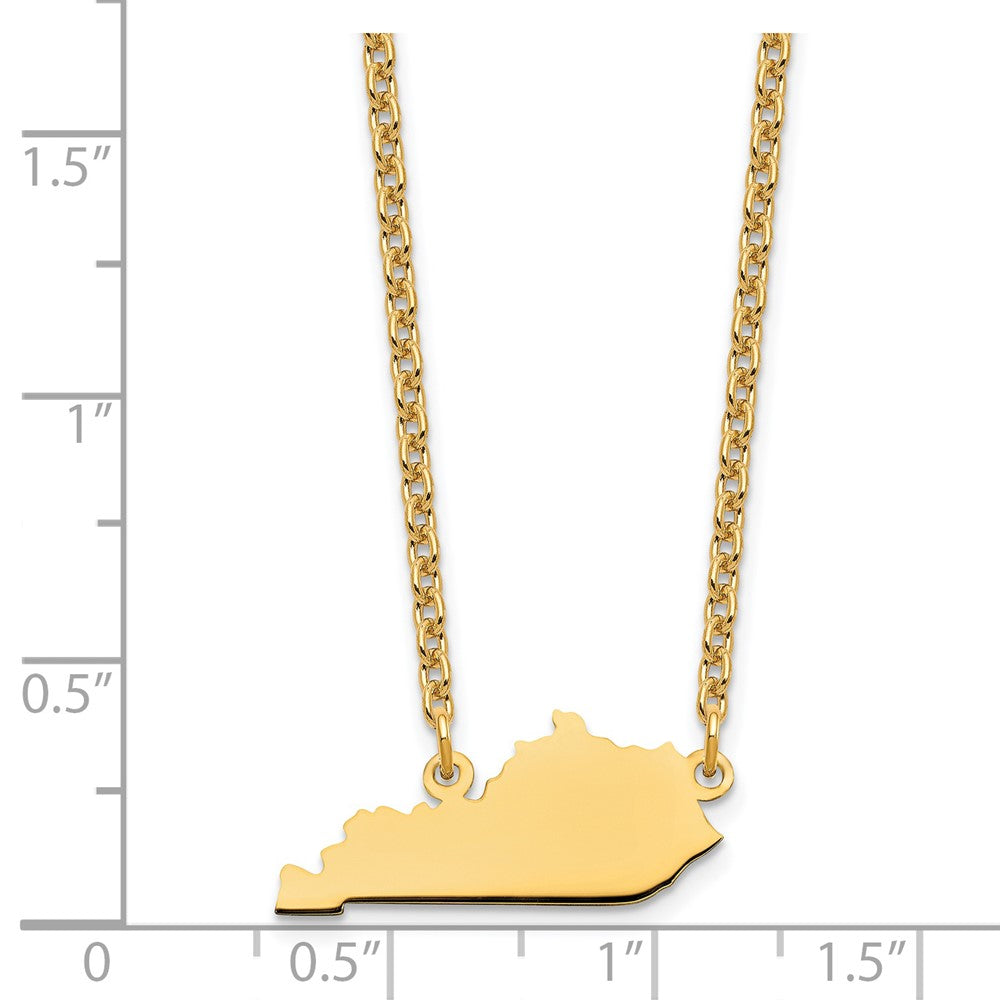Vergoldet Sterlingsilber /gold Kentucky State Halskette