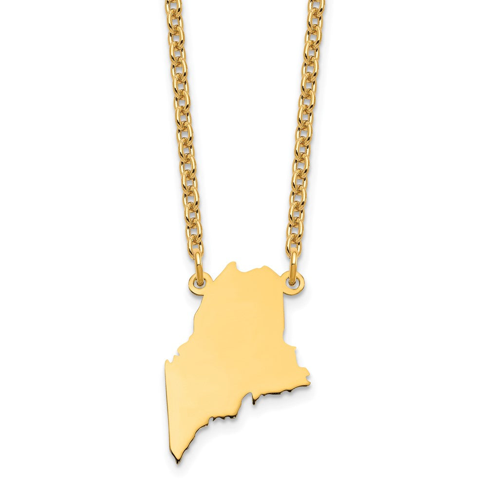 Vergoldet Sterlingsilber /gold Maine State Halskette