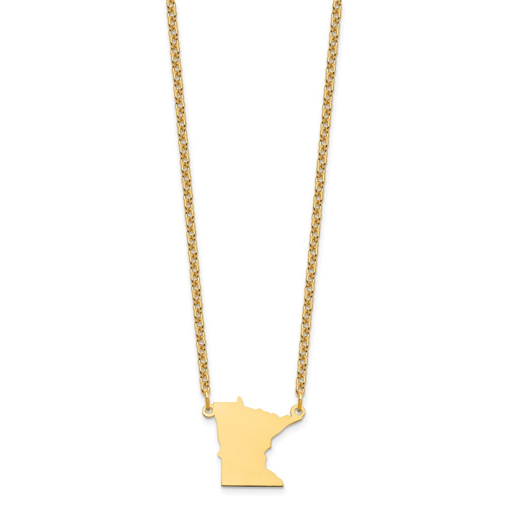 Vergoldet Sterlingsilber /gold Minnesota State Halskette