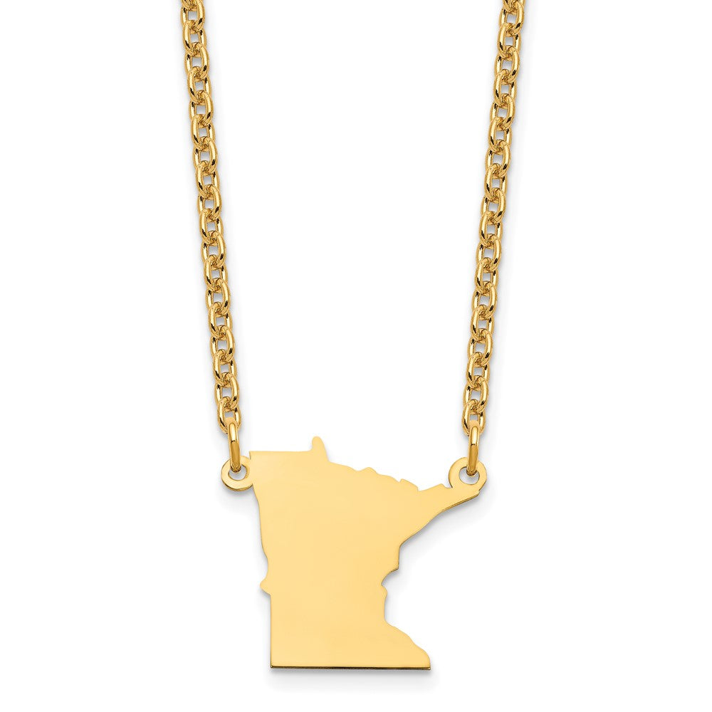 Vergoldet Sterlingsilber /gold Minnesota State Halskette