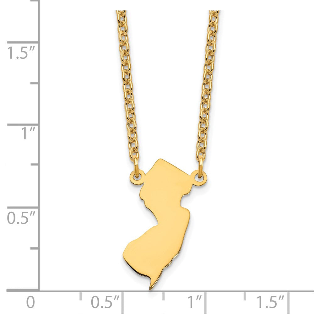 Vergoldet Sterlingsilber /gold New Trikot State Halskette