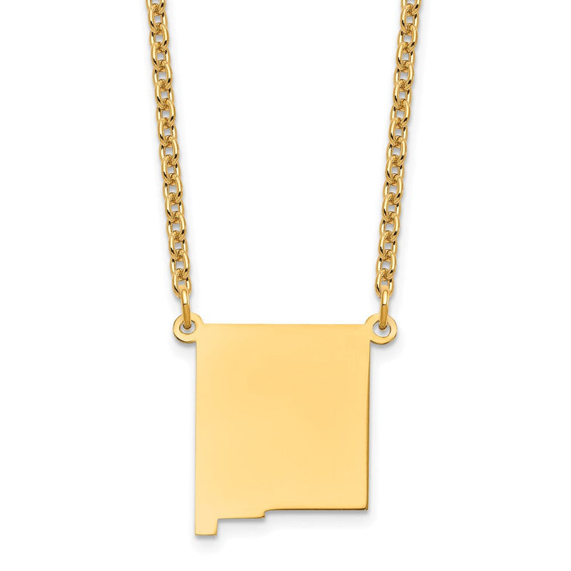 Vergoldet Sterlingsilber /gold New Mexico State Halskette