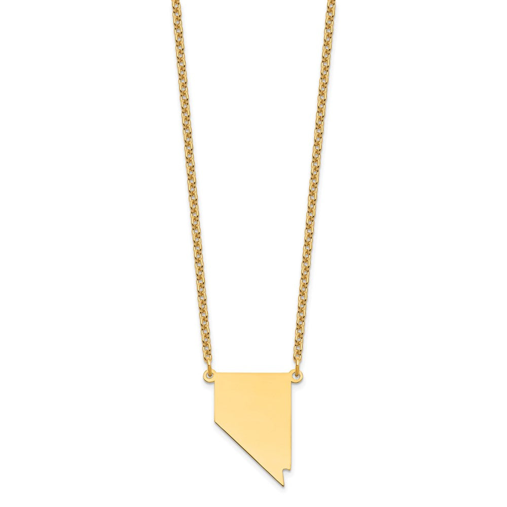 Vergoldet Sterlingsilber /gold Nevada State Halskette