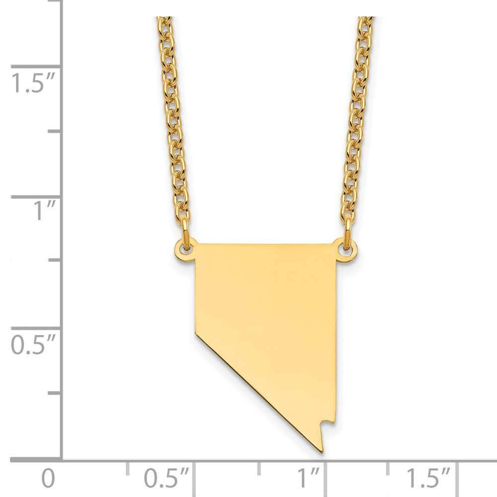 Vergoldet Sterlingsilber /gold Nevada State Halskette