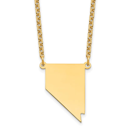 Vergoldet Sterlingsilber /gold Nevada State Halskette