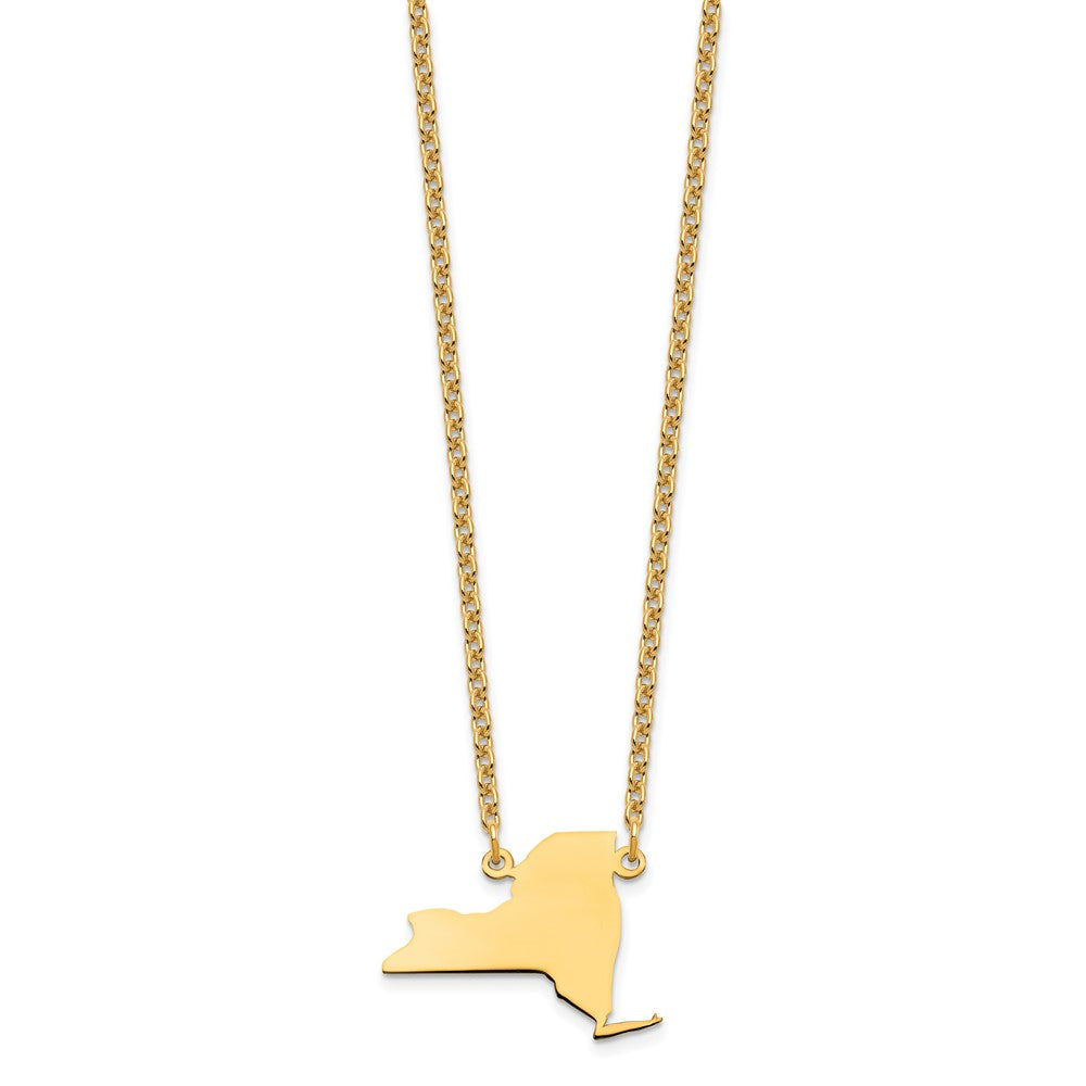 Vergoldet Sterlingsilber /gold New York State Halskette