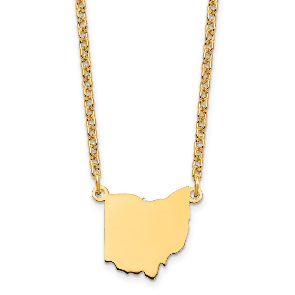 Vergoldet Sterlingsilber /gold Ohio State Halskette