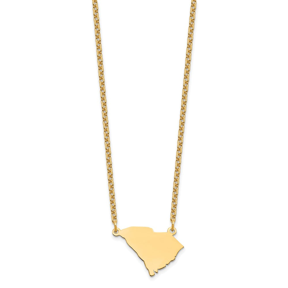 Vergoldet Sterlingsilber /gold South Carolina State Halskette
