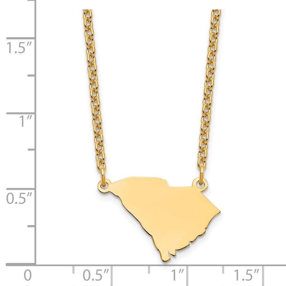 Vergoldet Sterlingsilber /gold South Carolina State Halskette
