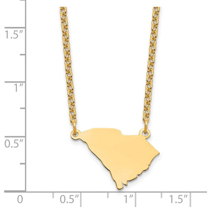 Vergoldet Sterlingsilber /gold South Carolina State Halskette