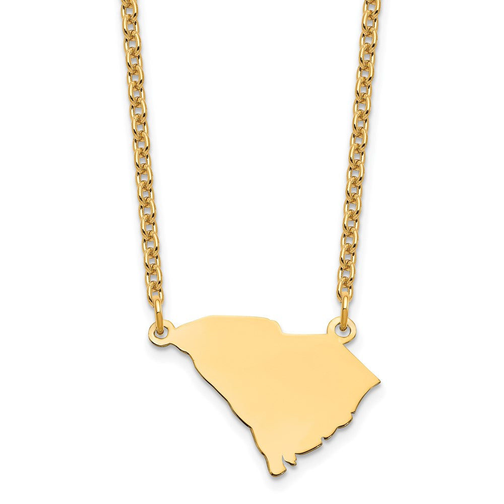 Vergoldet Sterlingsilber /gold South Carolina State Halskette