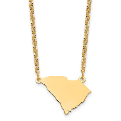 Vergoldet Sterlingsilber /gold South Carolina State Halskette