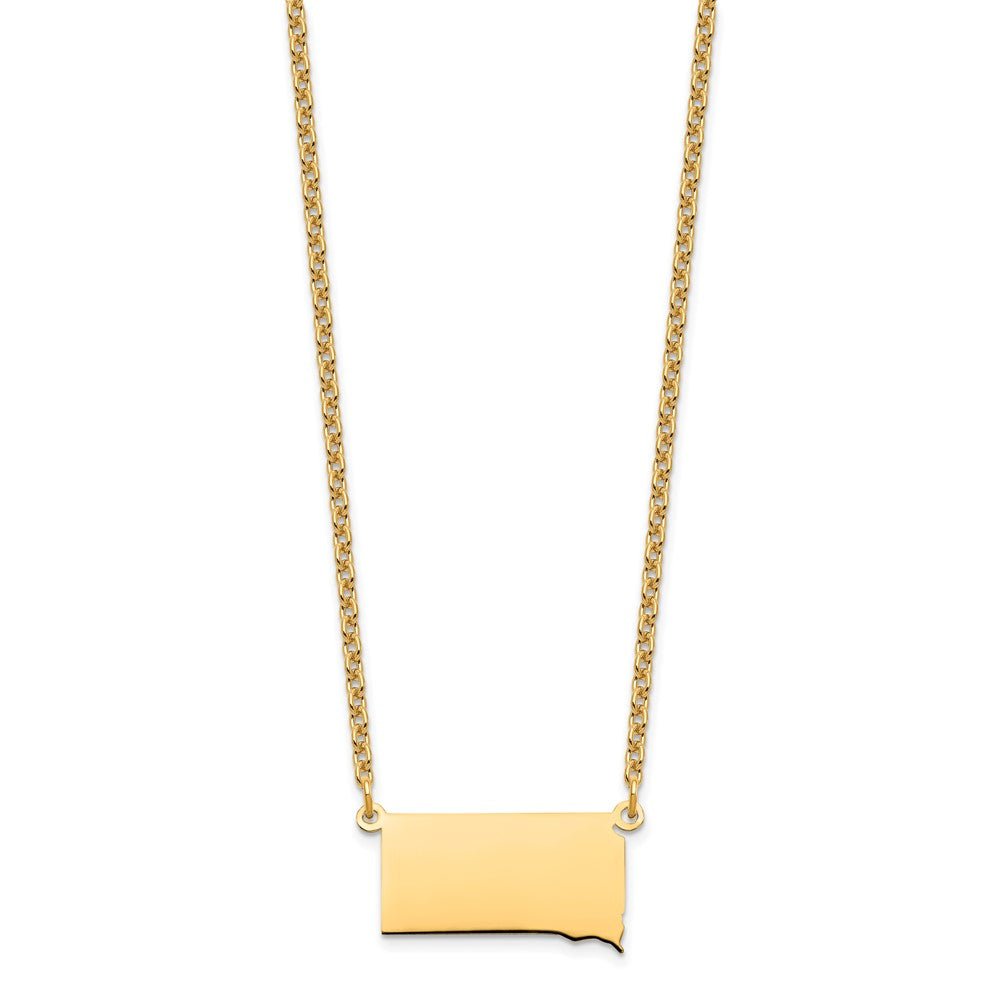Vergoldet Sterlingsilber /gold South Dakota State Halskette