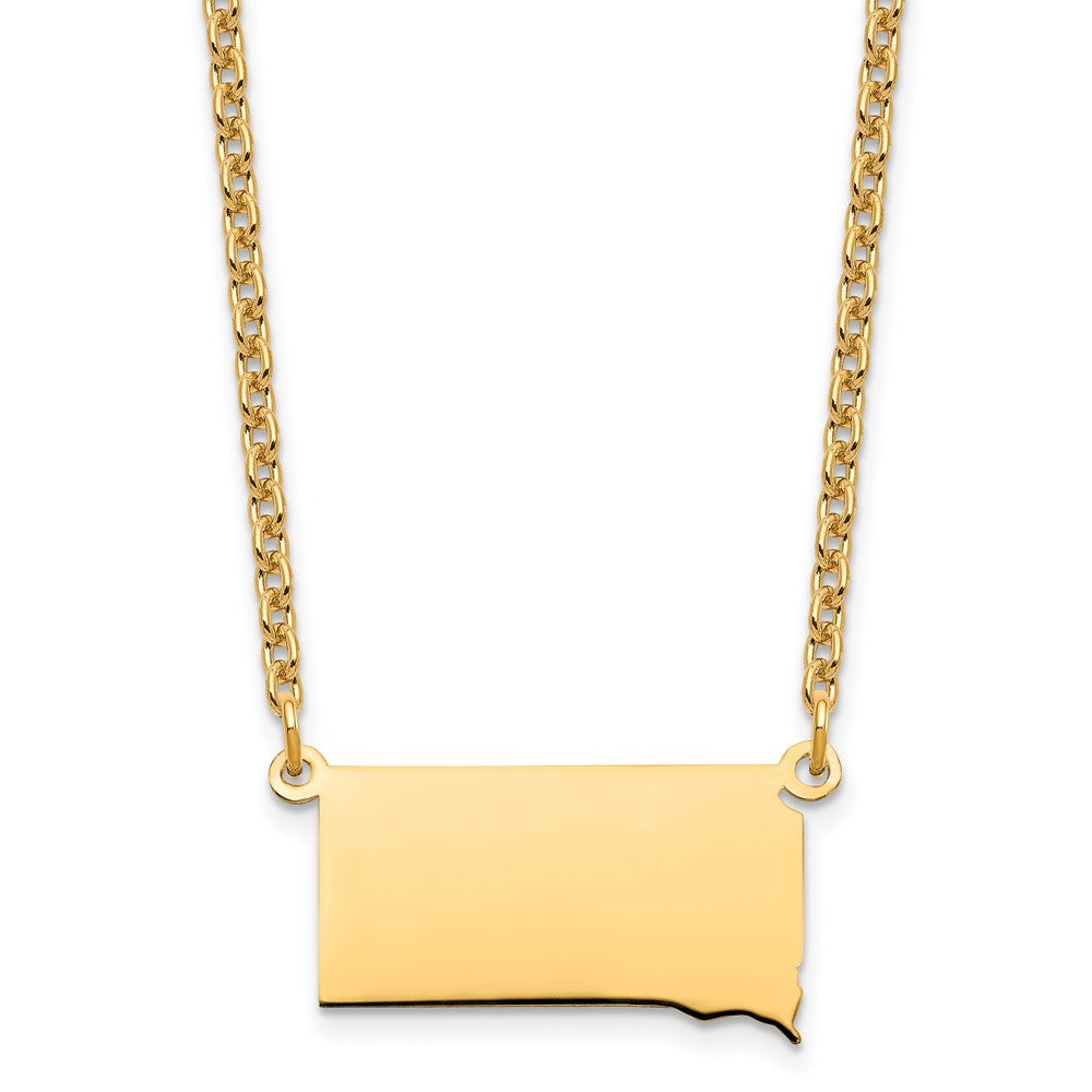 Vergoldet Sterlingsilber /gold South Dakota State Halskette