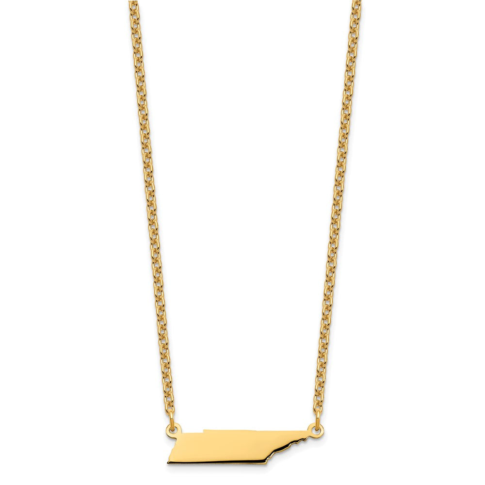 Vergoldet Sterlingsilber /gold Tennessee State Halskette