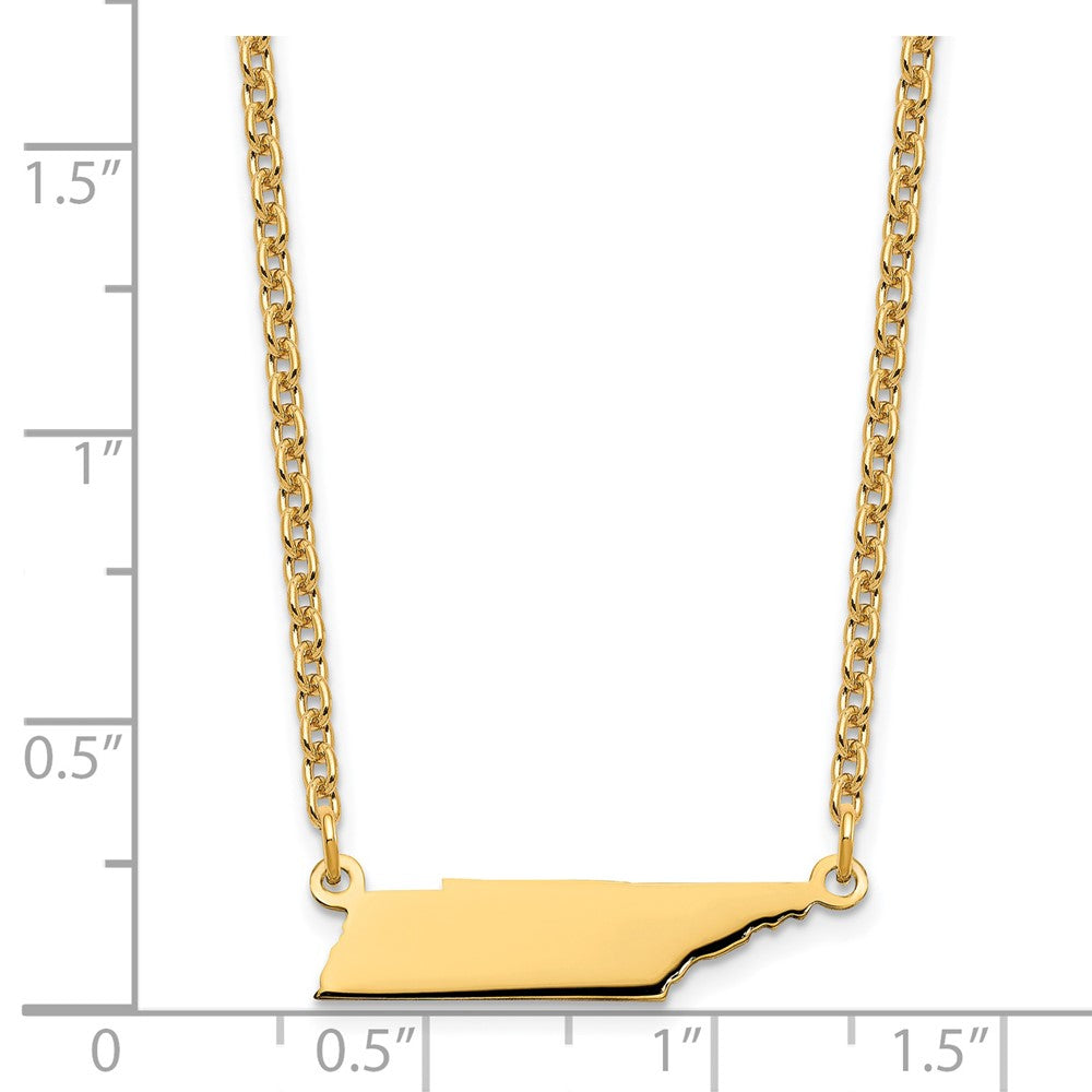 Vergoldet Sterlingsilber /gold Tennessee State Halskette
