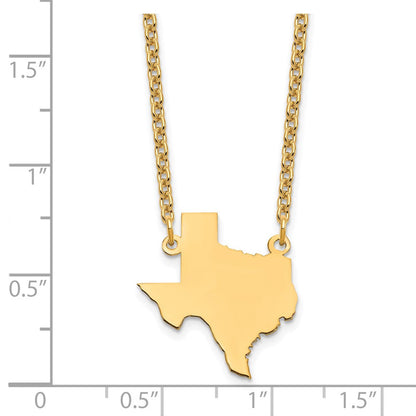 Vergoldet Sterlingsilber /gold Texas State Halskette
