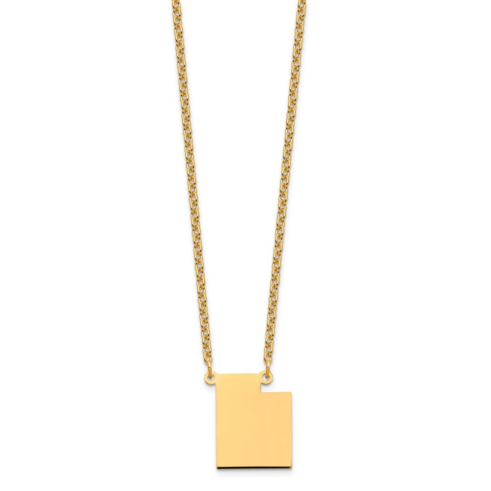 Vergoldet Sterlingsilber /gold Utah State Halskette