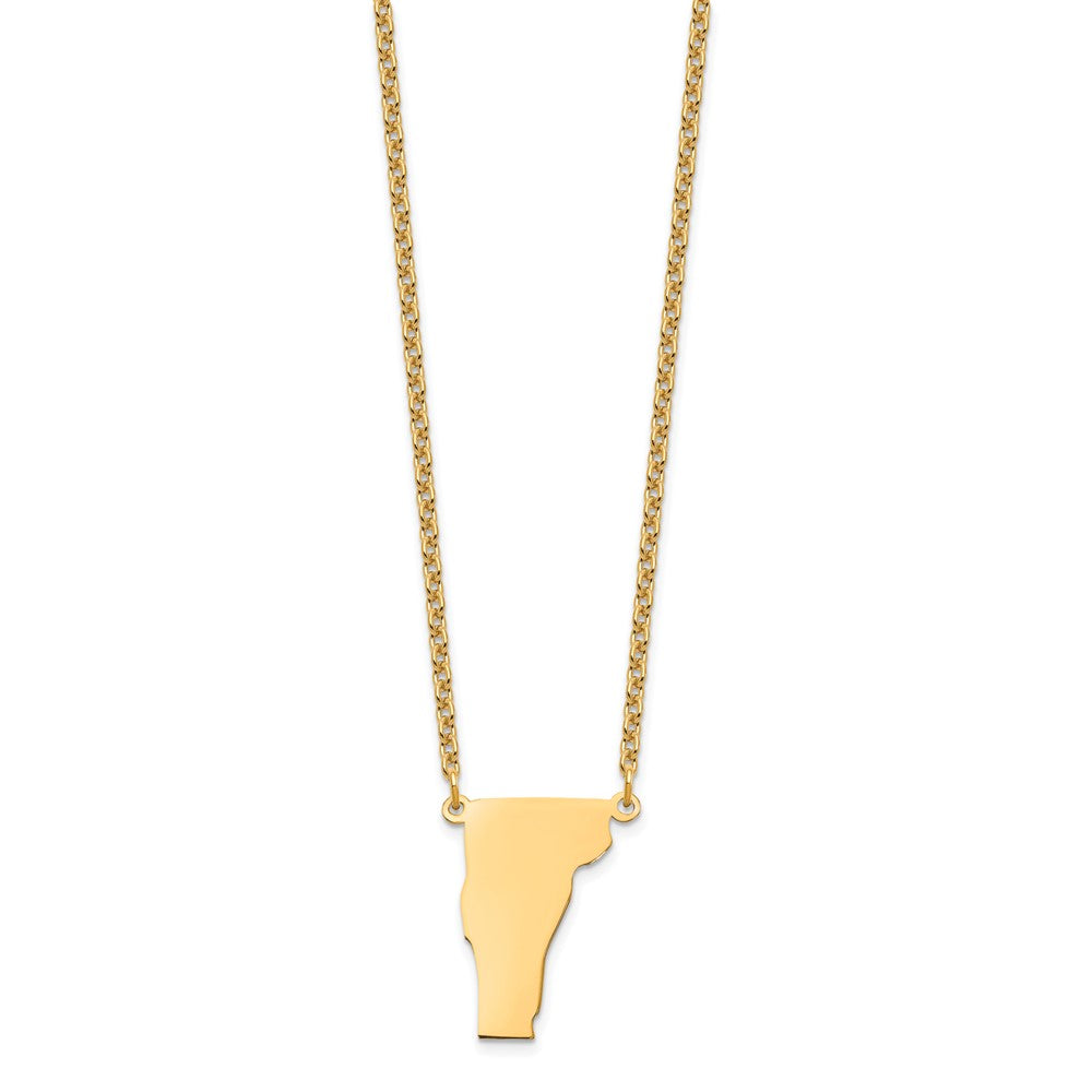 Vergoldet Sterlingsilber /gold Vermont State Halskette