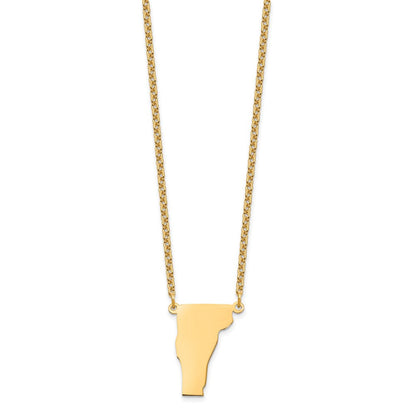 Vergoldet Sterlingsilber /gold Vermont State Halskette