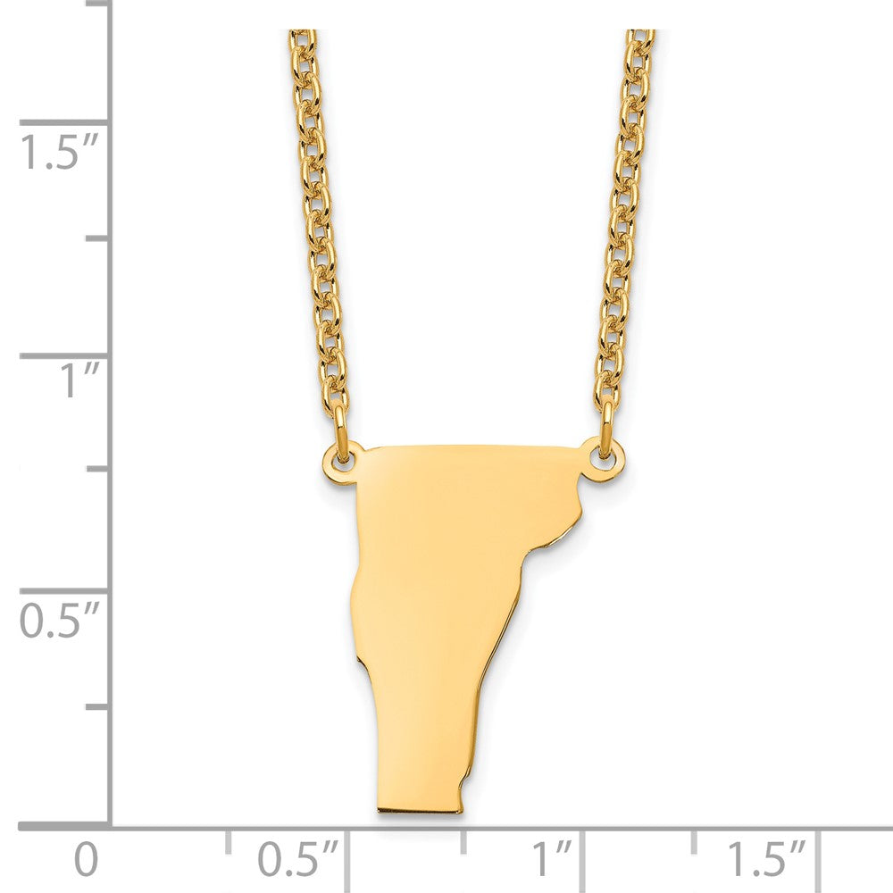 Vergoldet Sterlingsilber /gold Vermont State Halskette