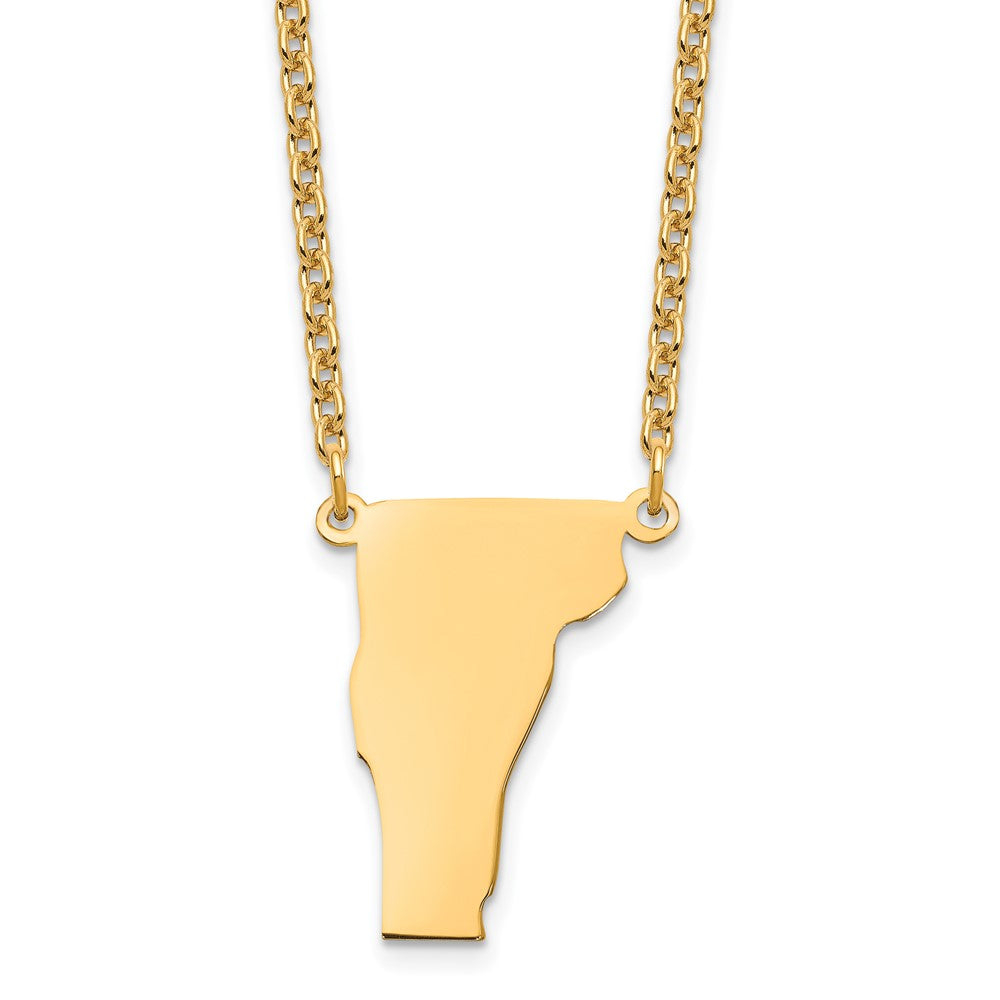Vergoldet Sterlingsilber /gold Vermont State Halskette