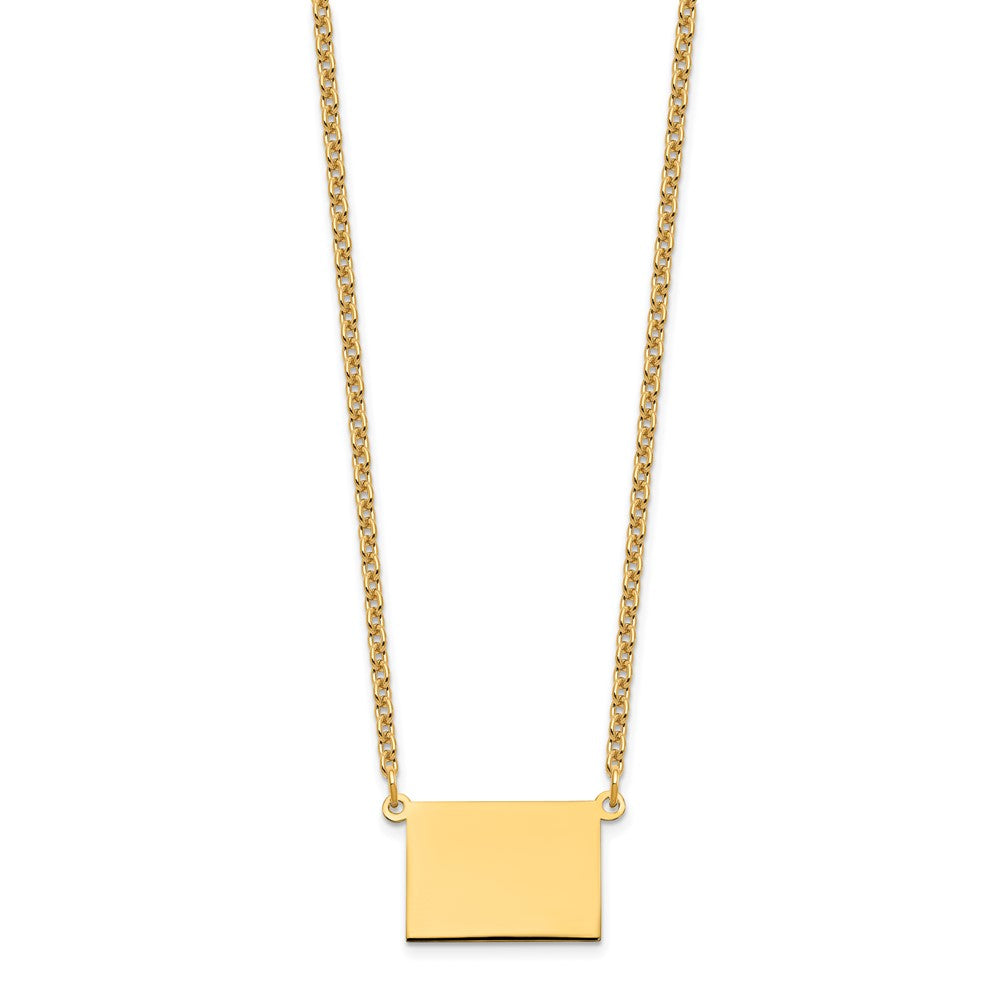 Vergoldet Sterlingsilber /gold Wyoming State Halskette